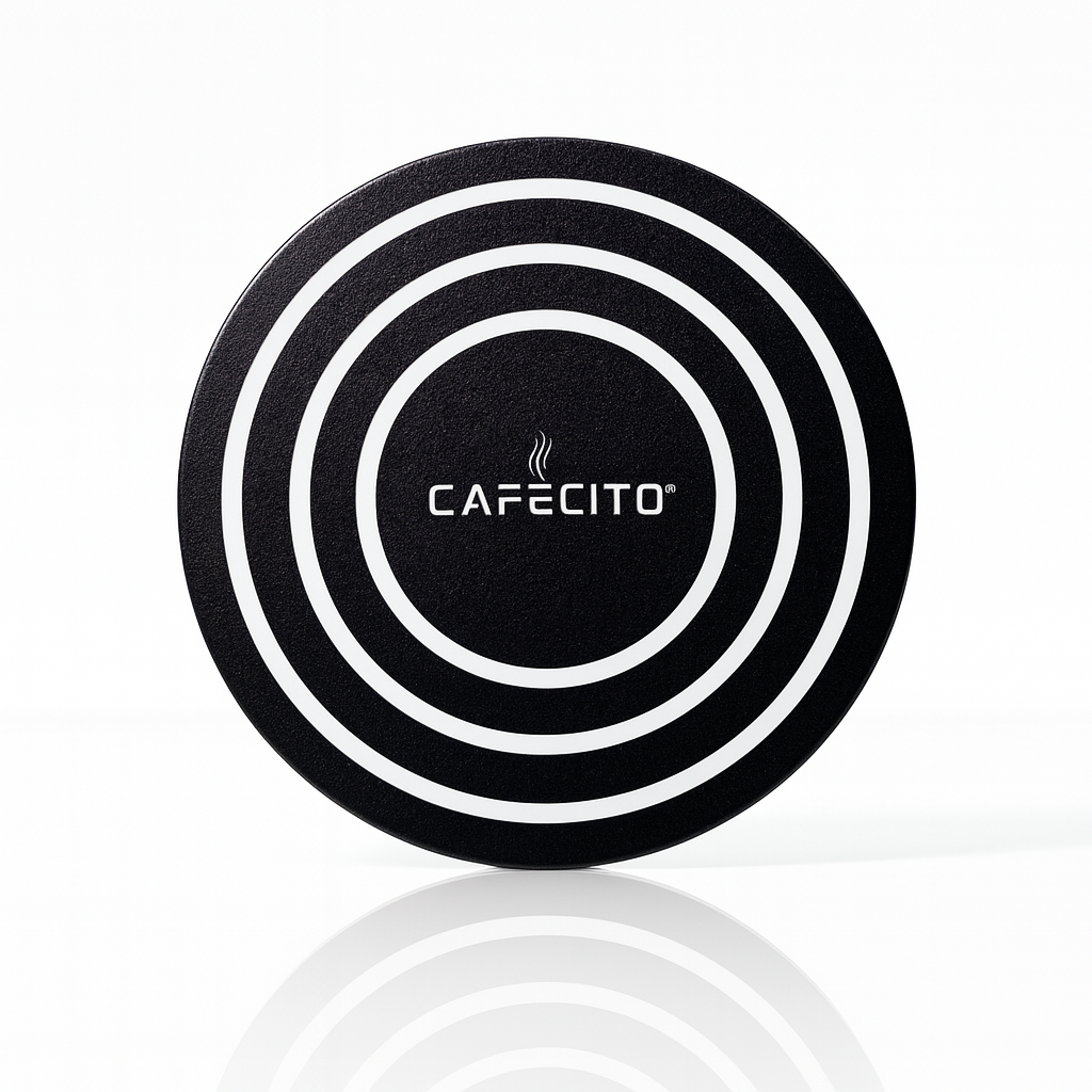 CAFECITO® Bēt Ṣaidā Ceramic Sandstone Trivet Base – Heat-Resistant Moka Pot Stand for Kitchen Counters & Tables
