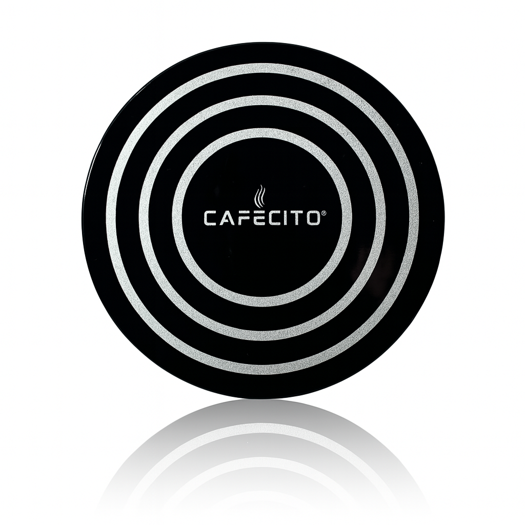CAFECITO® Bēt Ṣaidā Ceramic Sandstone Trivet Base – Heat-Resistant Moka Pot Stand for Kitchen Counters & Tables