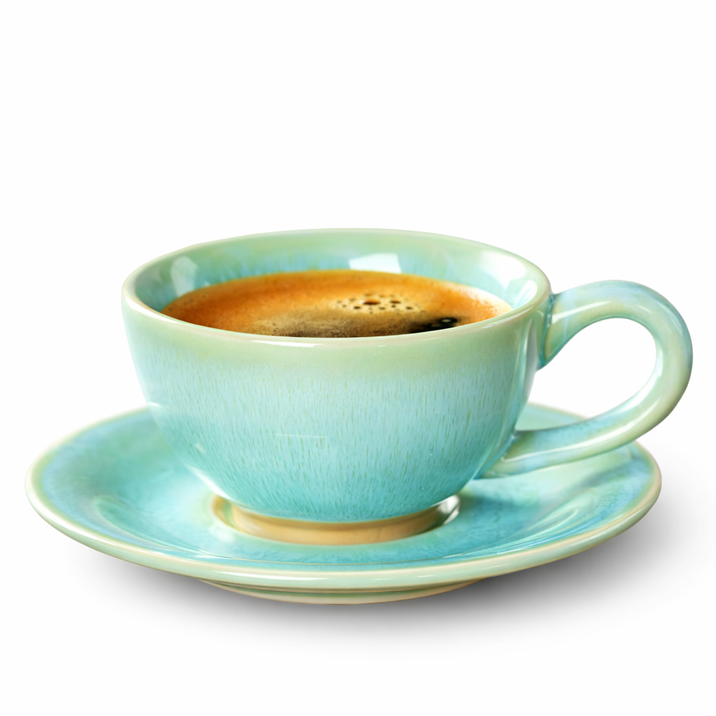 CAFECITO® 5 oz Ceramic Espresso Cups – Reaction Glazed Demitasse Cups for Double Espresso, Cortado and Cappuccino – Kiln-Fired Artisan Coffee Cups