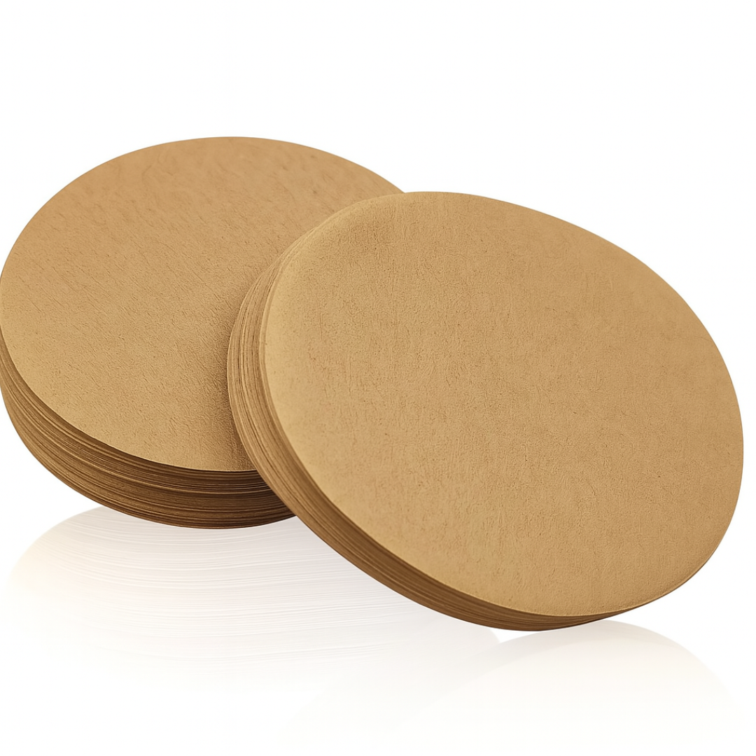 CAFECITO® Replacement Coffee Filters – 200 Unbleached Round Paper Filters | Fits 6-Cup Moka Pot & AeroPress | 2.5-Inch Diameter | Chlorine-Free Natural Paper