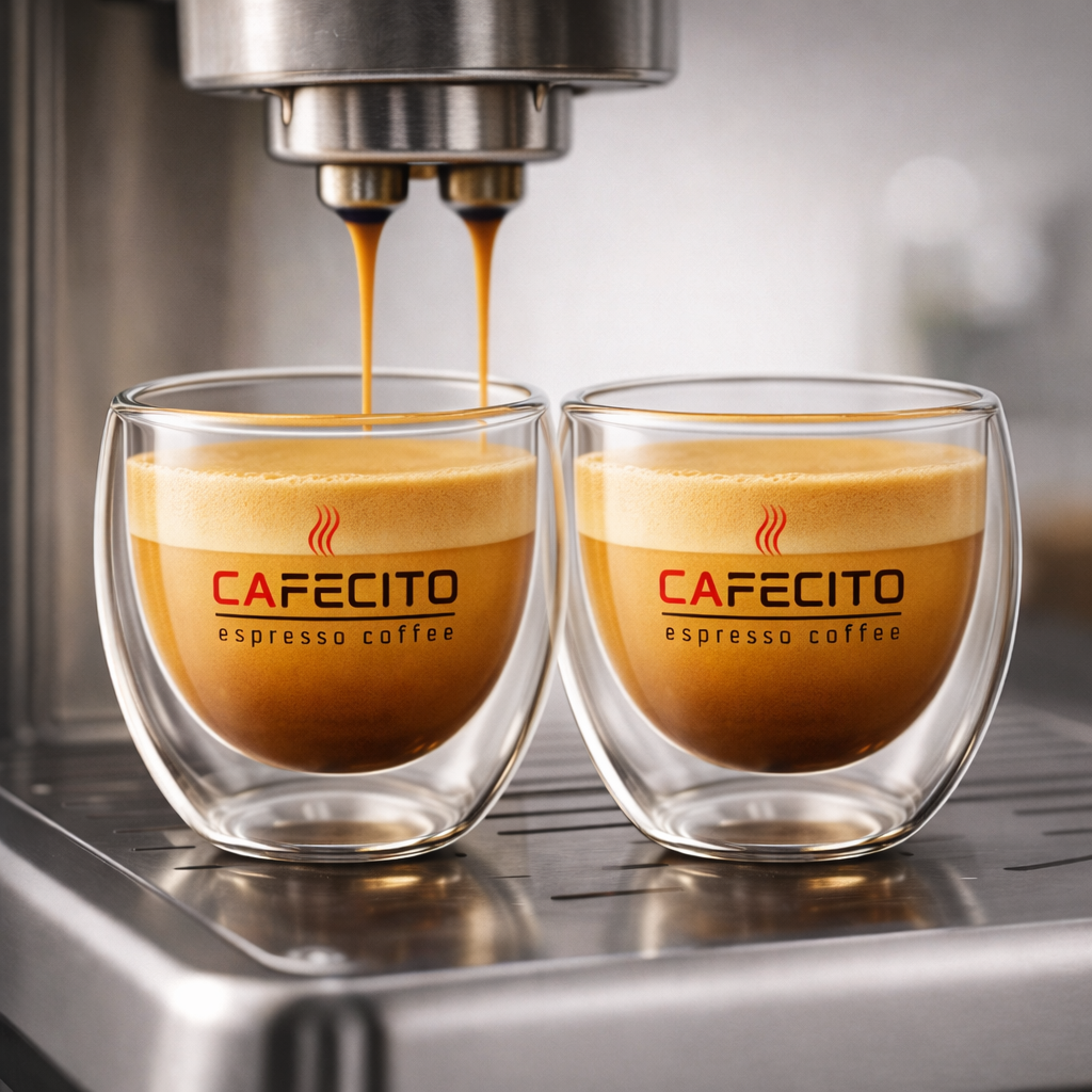 CAFECITO® Double Wall Espresso Glass Cups – 80 ml (2.7 oz) Set of 2 – Borosilicate Insulated Demitasse Glasses for Espresso, Cortadito and Café Colao