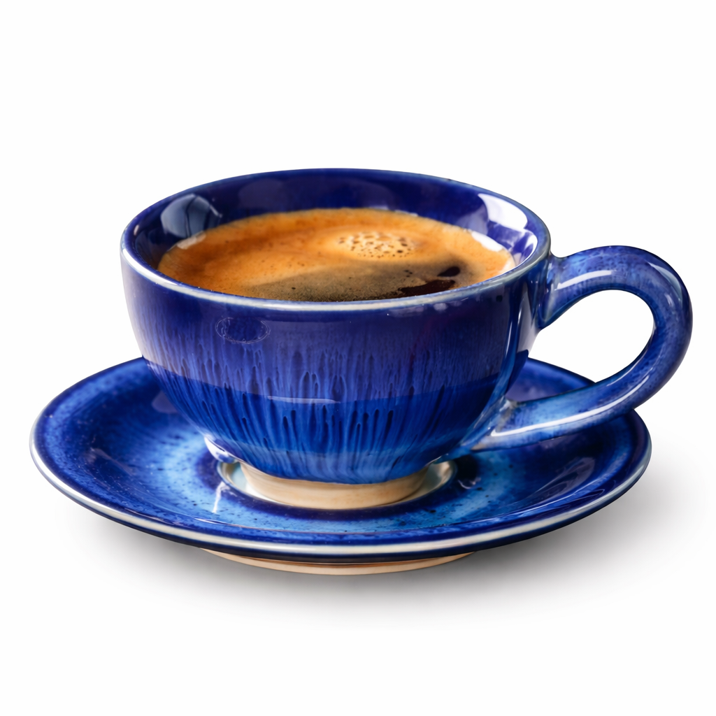 CAFECITO® 5 oz Ceramic Espresso Cups – Reaction Glazed Demitasse Cups for Double Espresso, Cortado and Cappuccino – Kiln-Fired Artisan Coffee Cups