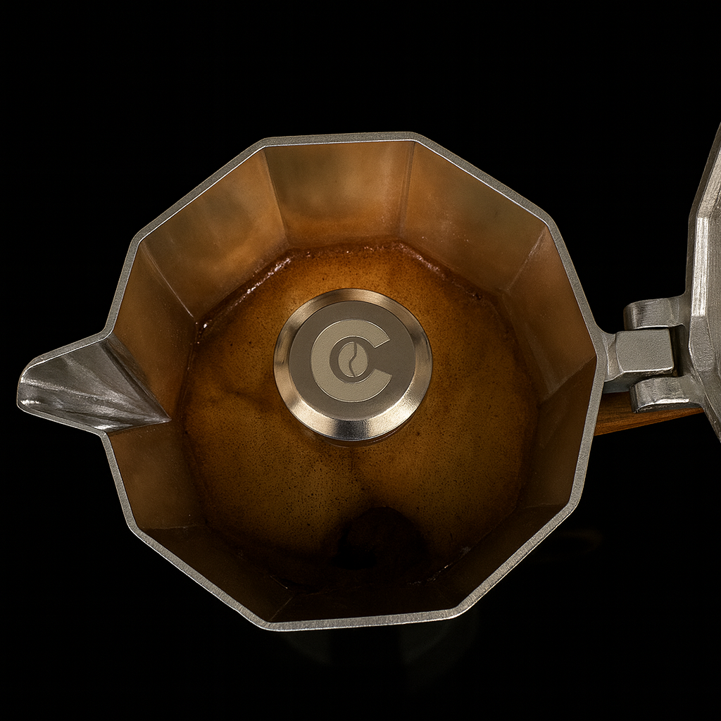 CAFECITO® Moka Pot Anti-Splash Valve — Flow Control Accessory for Stovetop Espresso